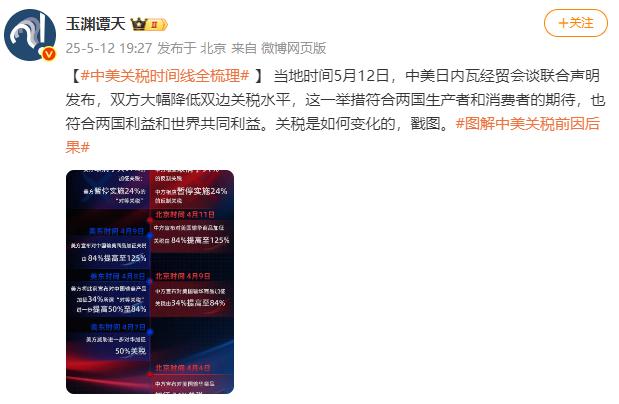双方各取消91%关税 美国真的赚了吗